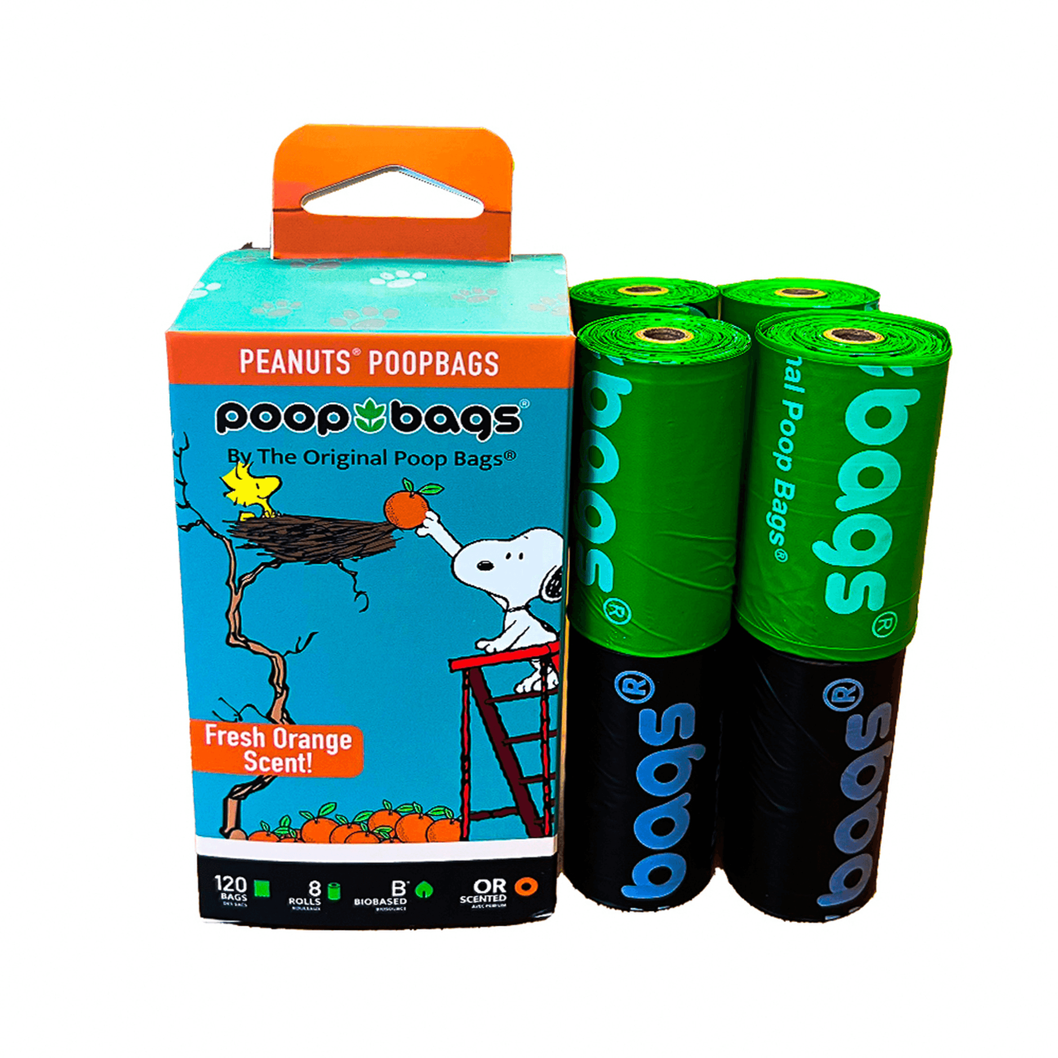 Peanuts Orange Scented Biobased Pet Waste Bags