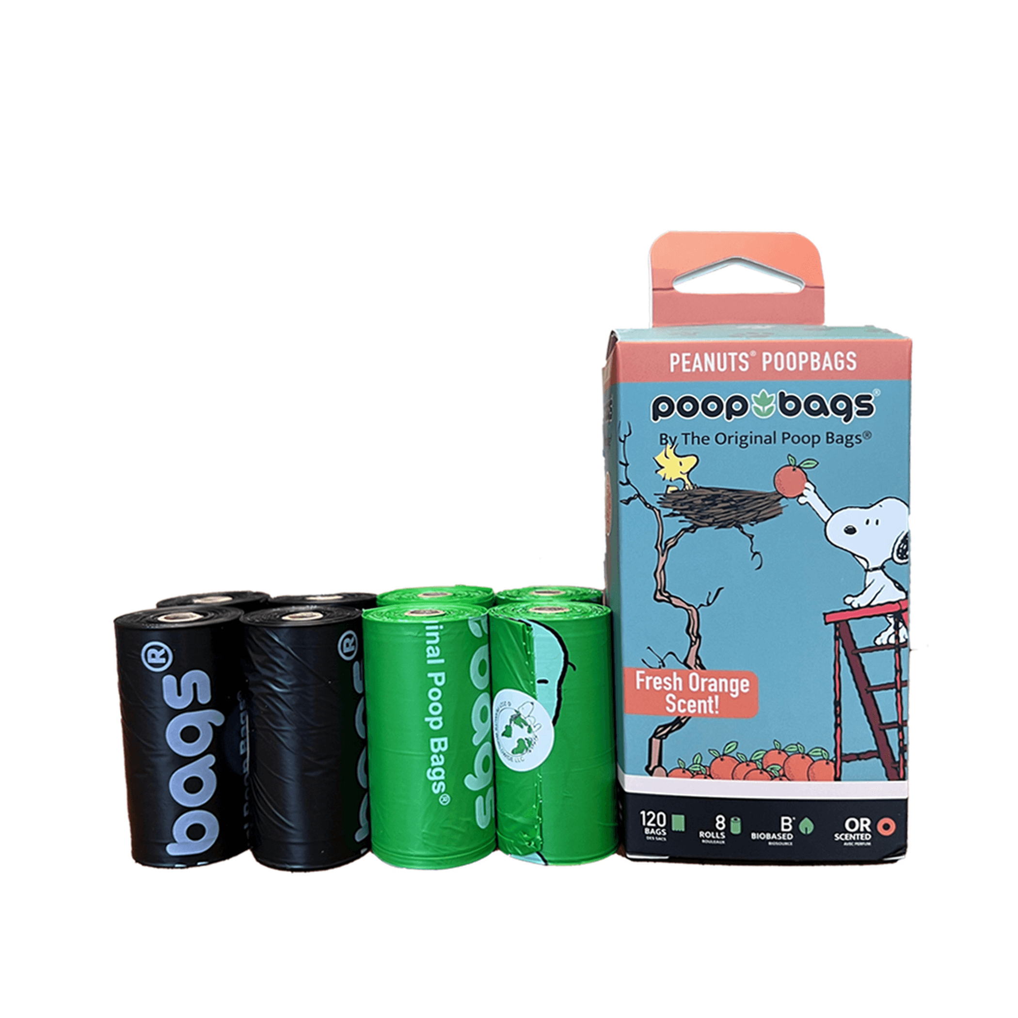 Peanuts Orange Scented Biobased Pet Waste Bags