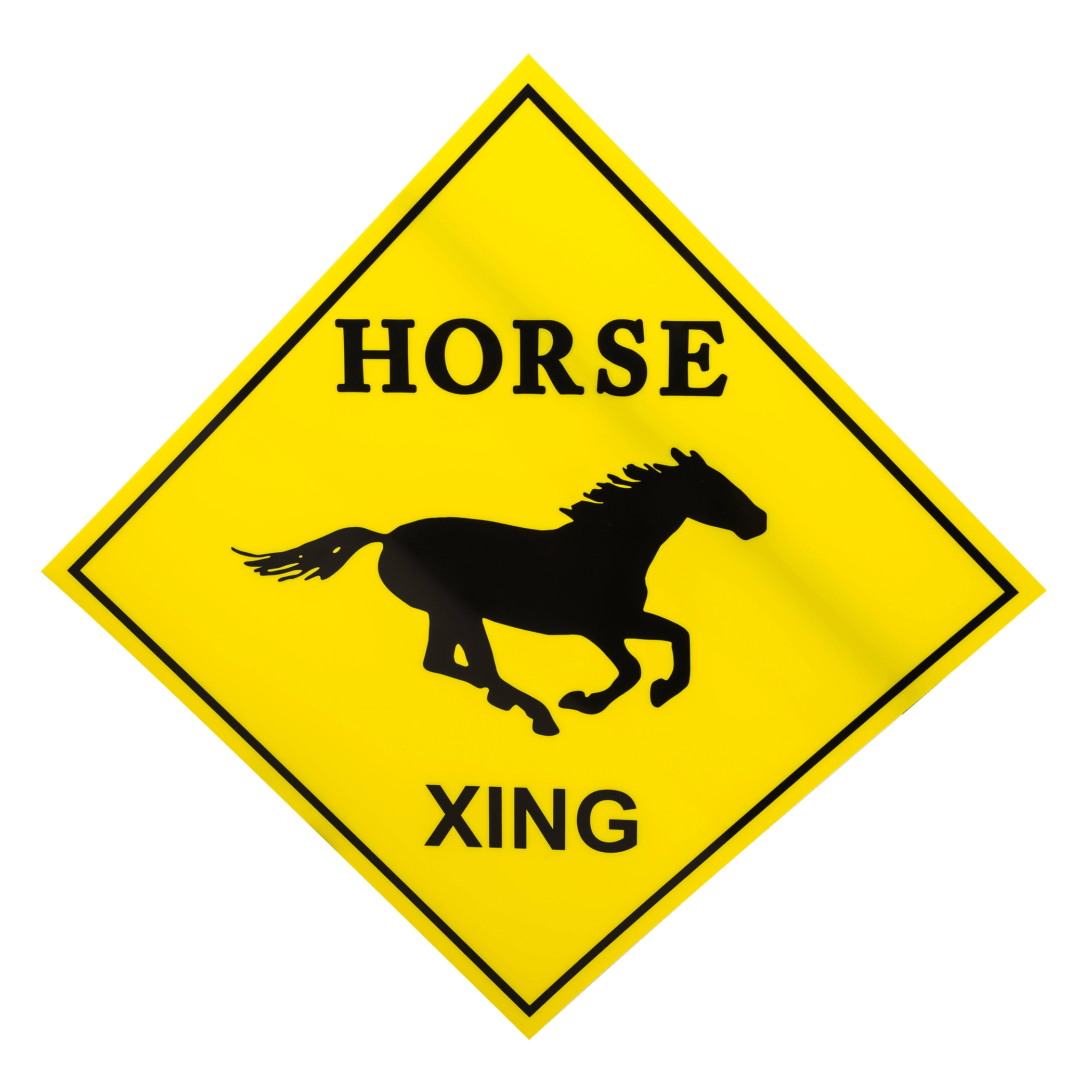 Gatsby Plastic Horse Crossing Sign - 14 7/8" x 14 7/8"