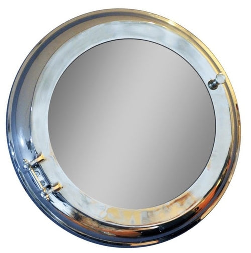 21" Silver Round Aluminum Framed Accent Mirror