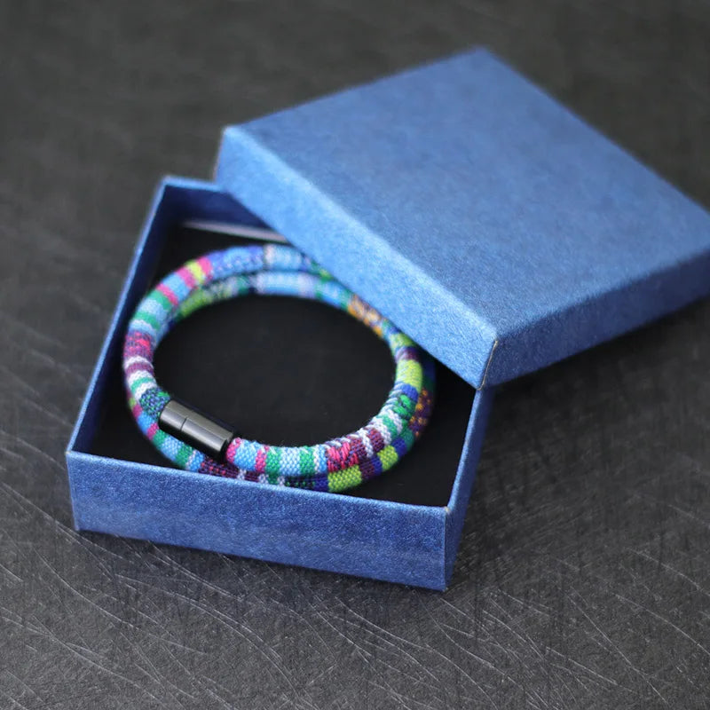 New In Men Bohemia Rope Bracelet Attract Magentic Braclet Adventure