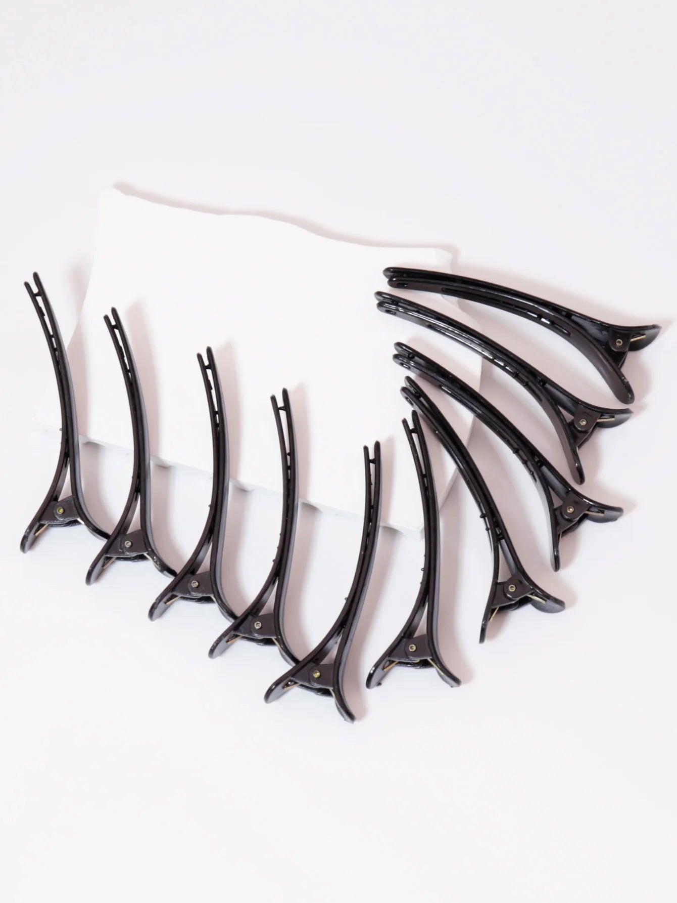 10pcs plastic ducktooth clip, suitable for female styling, anti slip