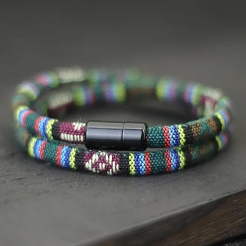 New In Men Bohemia Rope Bracelet Attract Magentic Braclet Adventure