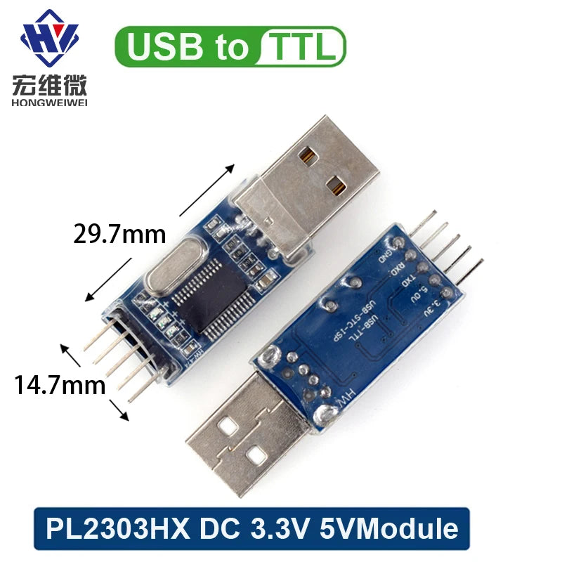 PL2303 USB To RS232 TTL Converter Adapter Module DC 3.3V 5V PL2303HX