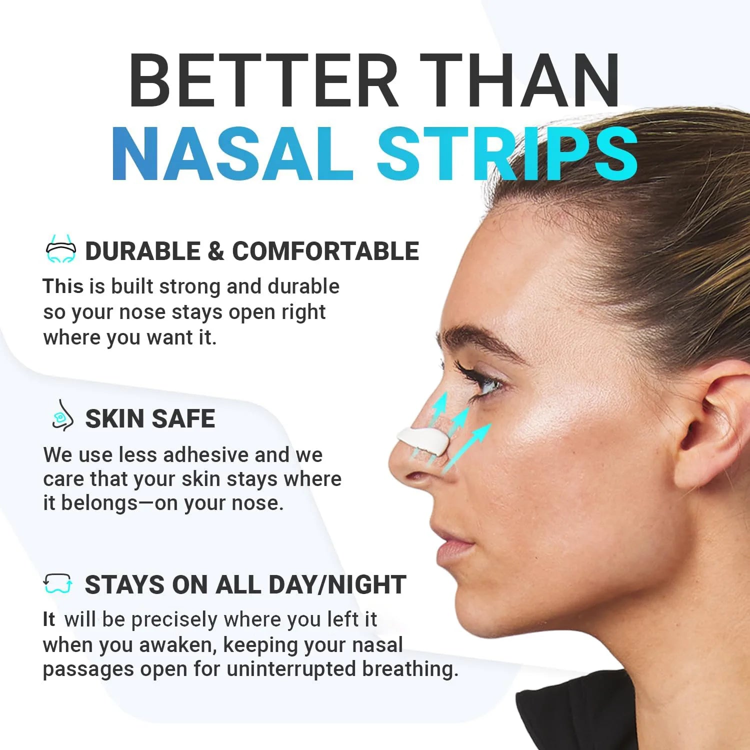 30Days/Box Nasal Breathing Dilators Kits Magnetic Nose Clip Strips