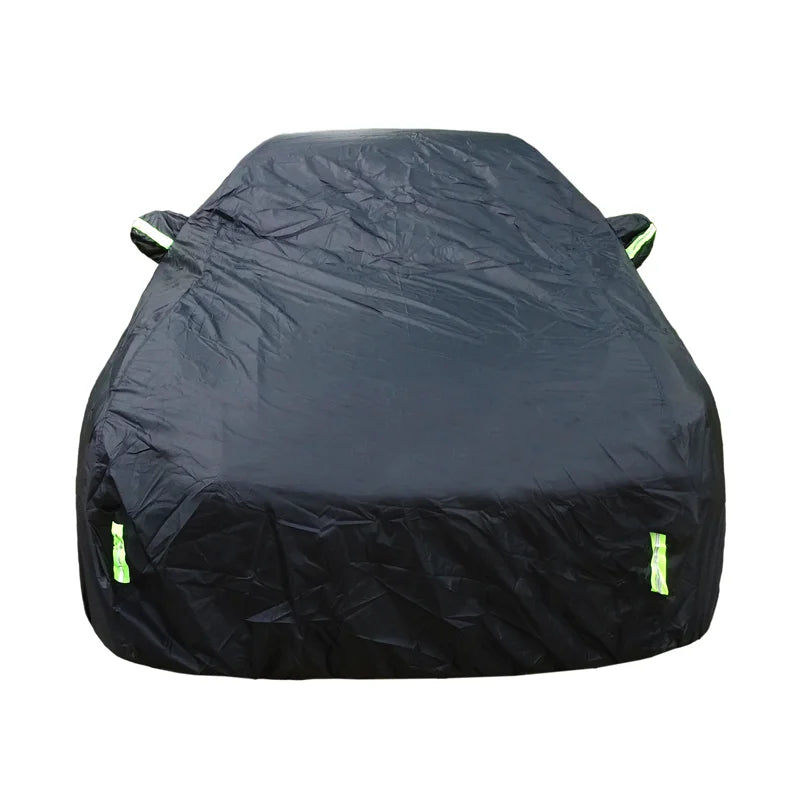 Car Cover Full Exterior Black Auto Cover Sunshade Dustproof Protection