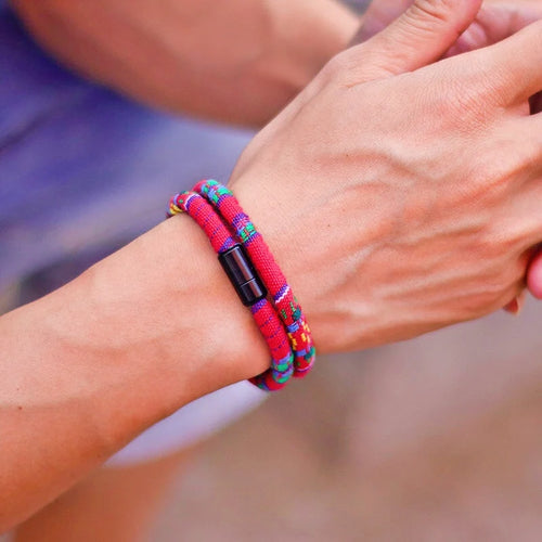 New In Men Bohemia Rope Bracelet Attract Magentic Braclet Adventure