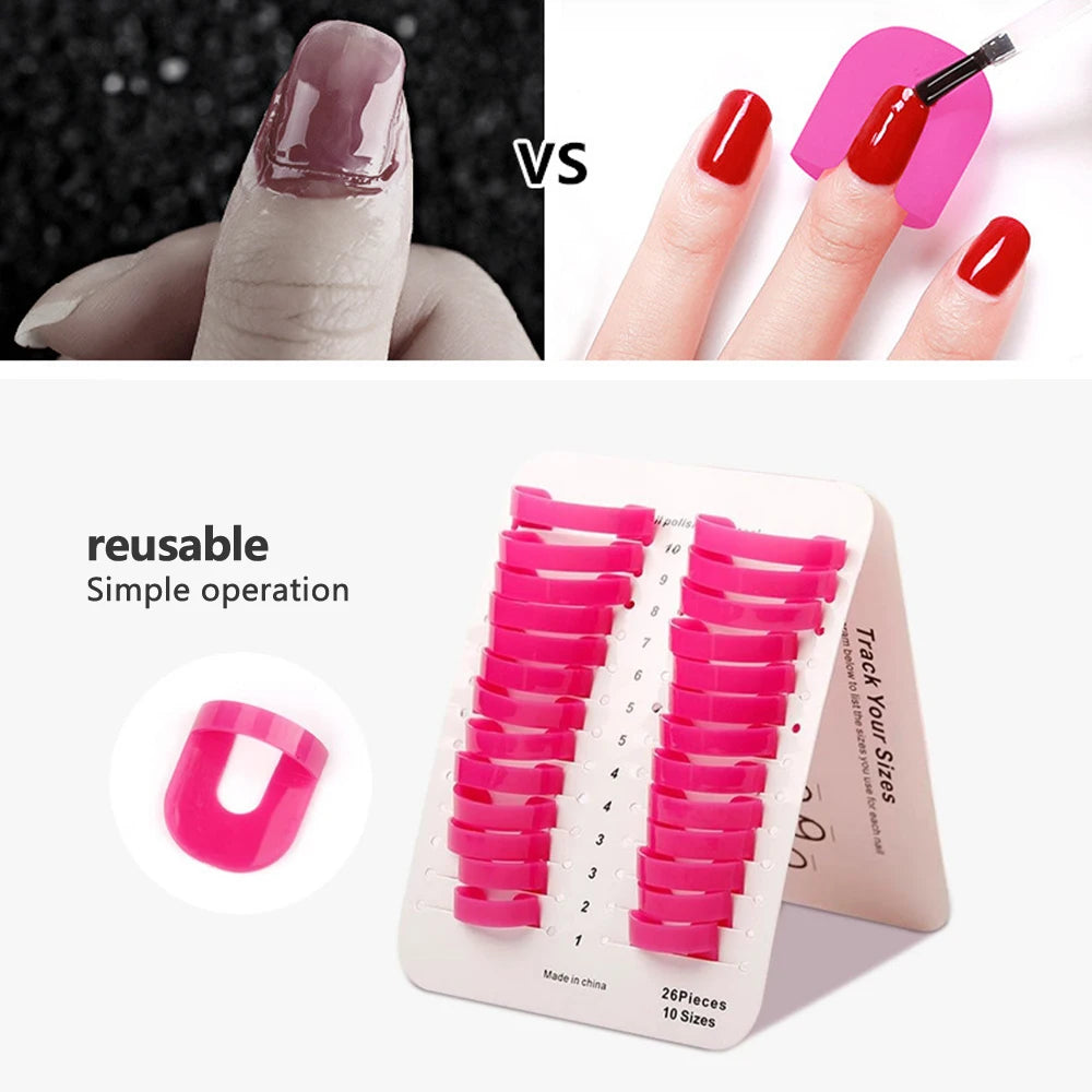 LINMANDA 26Pcs Nail Polish Protector for Fingers Nail Polish Guard