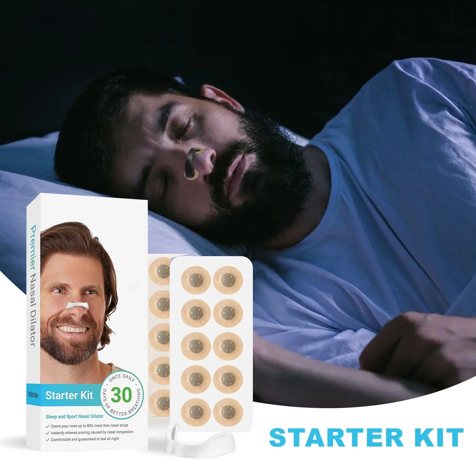 60PCS Sport Nasal Dilator Sleep Nasal Breathing Dilators Starter Kit