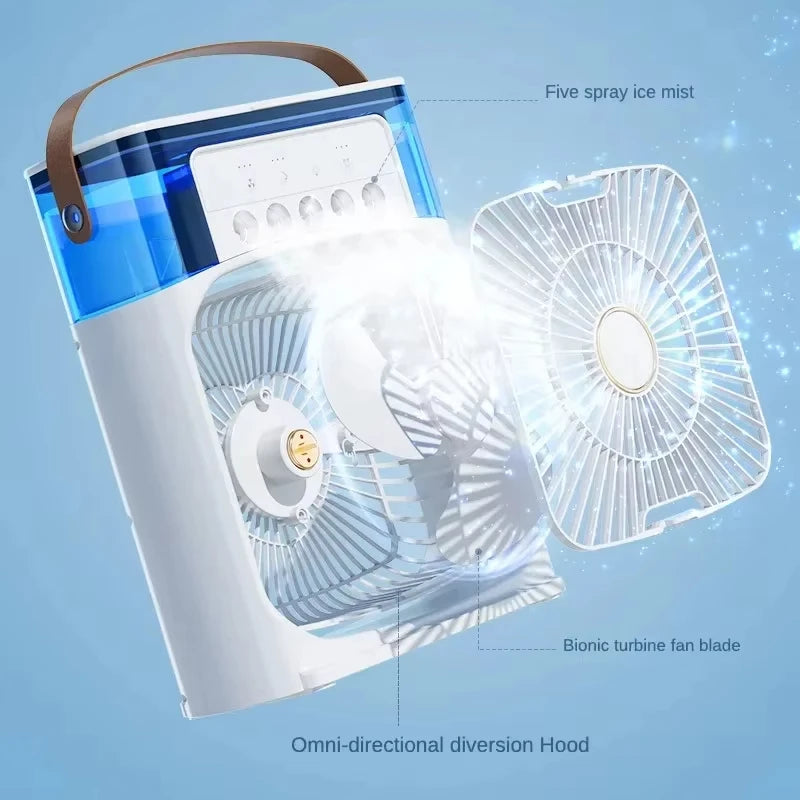 3 In 1 Fan AIr Conditioner Household Water Mist USB Fan Small Air
