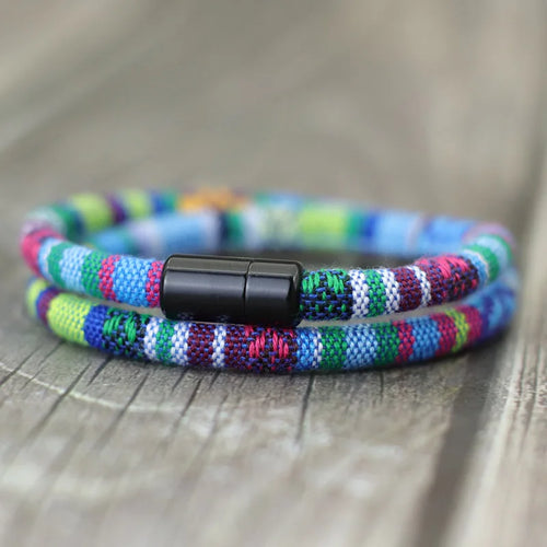 New In Men Bohemia Rope Bracelet Attract Magentic Braclet Adventure