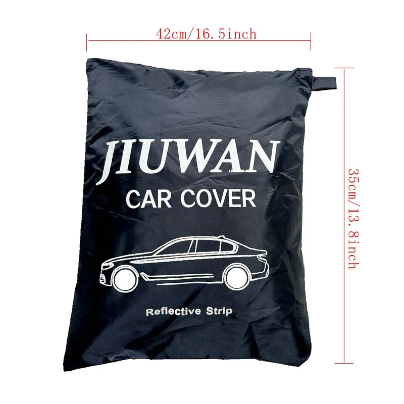 Car Cover Full Exterior Black Auto Cover Sunshade Dustproof Protection