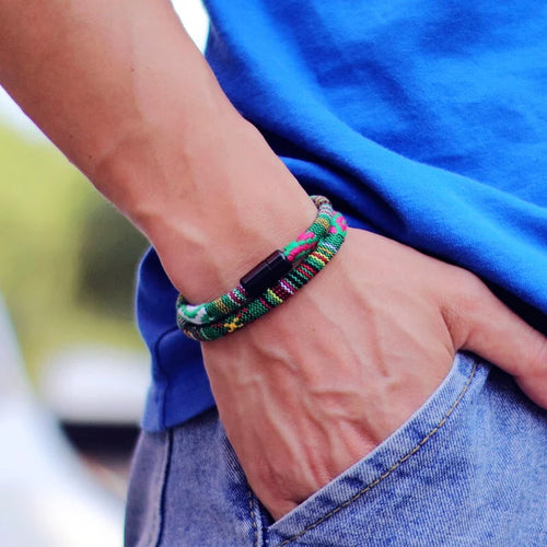 New In Men Bohemia Rope Bracelet Attract Magentic Braclet Adventure