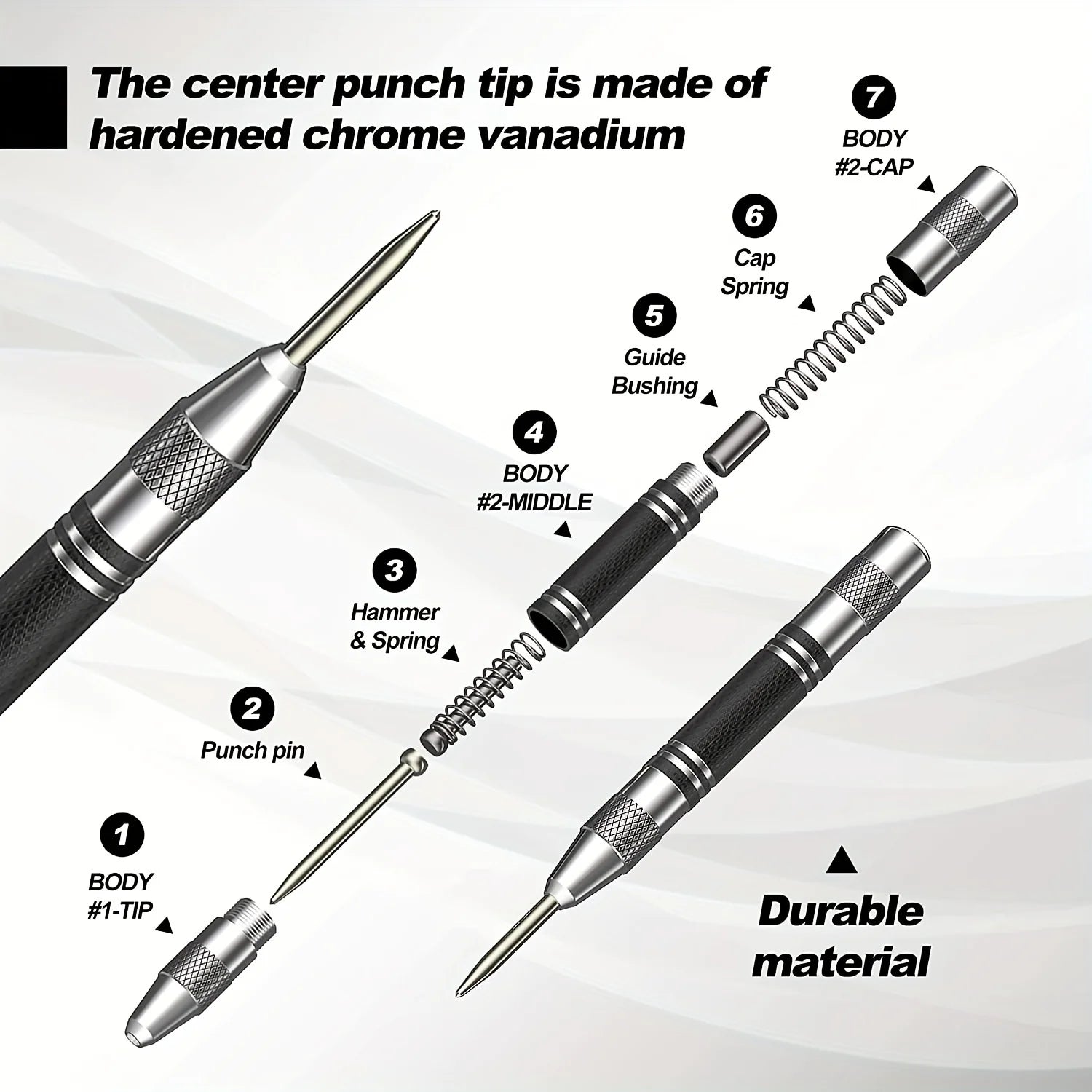 Automatic center punch locator center punch automatic center punch
