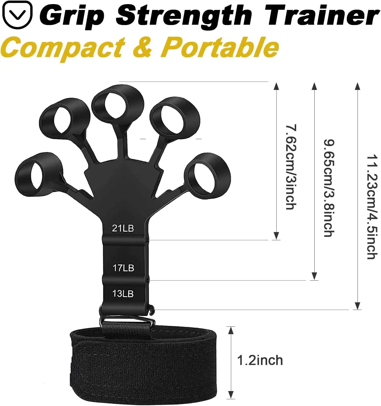 Grip Strength Trainer Finger Hand Exerciser Strengthener Wrist