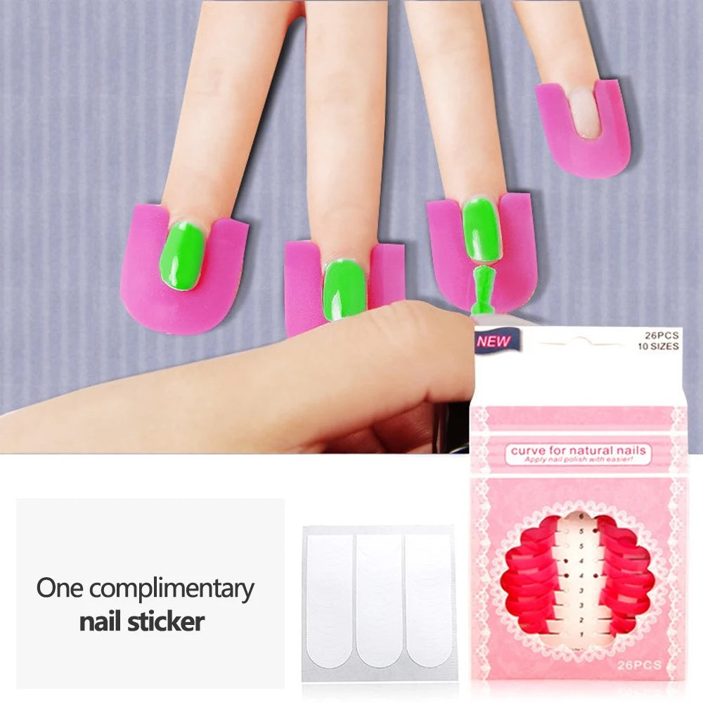 LINMANDA 26Pcs Nail Polish Protector for Fingers Nail Polish Guard