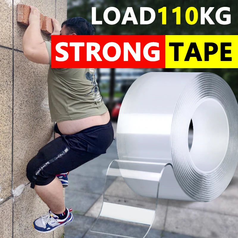 1m 2m 3m 5m Nano Tape Double Sided Tape Transparent Reusable