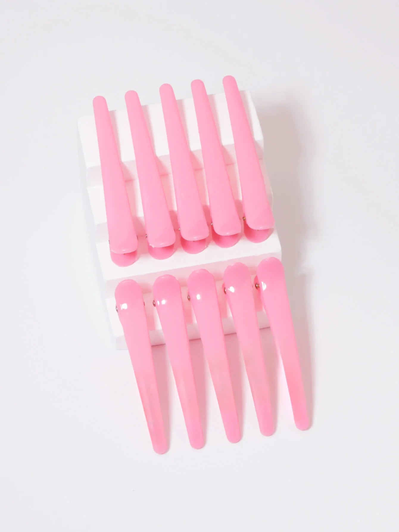 10pcs plastic ducktooth clip, suitable for female styling, anti slip