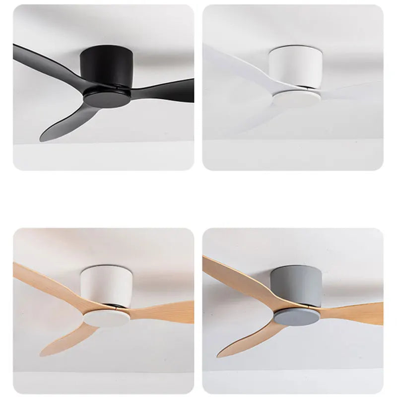 42 52 Inch Ceiling Fans No Light DC Motor Remote Control Cooling Fans