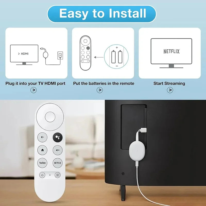 For Chromecast Google TV G9N9N Remote Control DHMI Bluetooth Pairing