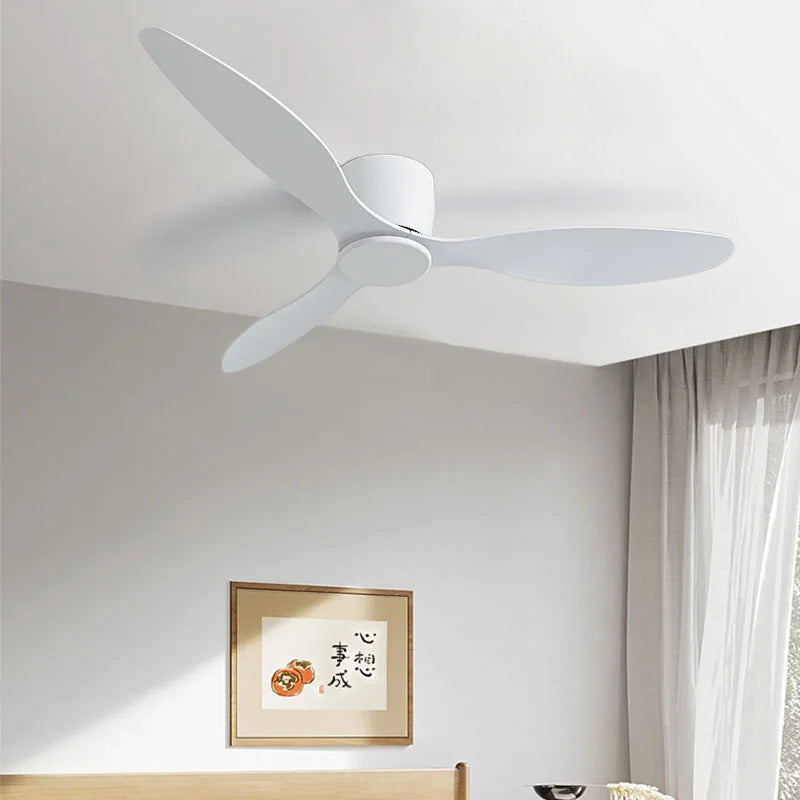 42 52 Inch Ceiling Fans No Light DC Motor Remote Control Cooling Fans
