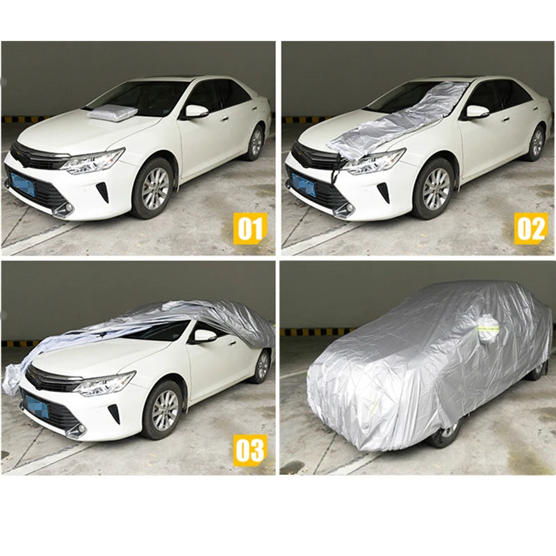 Car Cover Outdoor Protection Full Exterior Snow Cover Sunshade