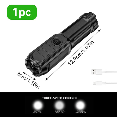 1pc COB Keychain Work Light, Flashlight With 4 Lighting Modes,
