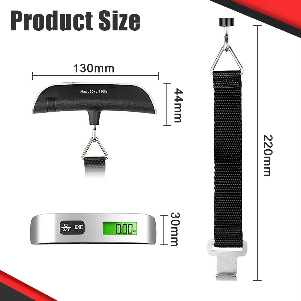 ABX Portable High Precision Scale Digital LCD Display Suitcase Travel