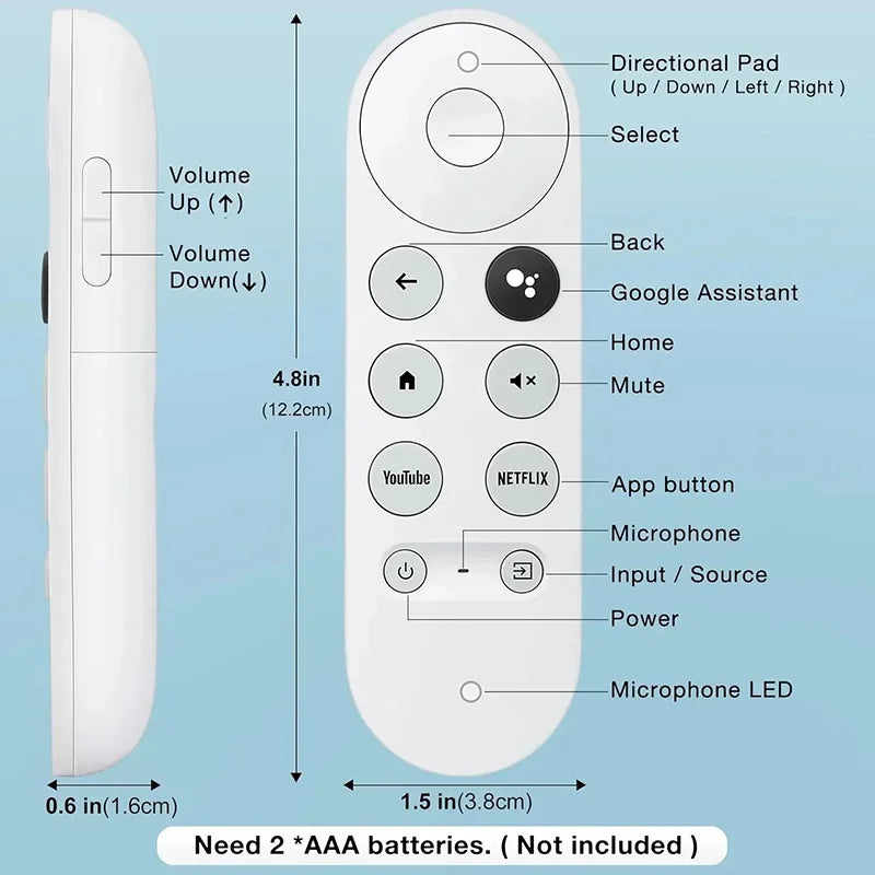 For Chromecast Google TV G9N9N Remote Control DHMI Bluetooth Pairing