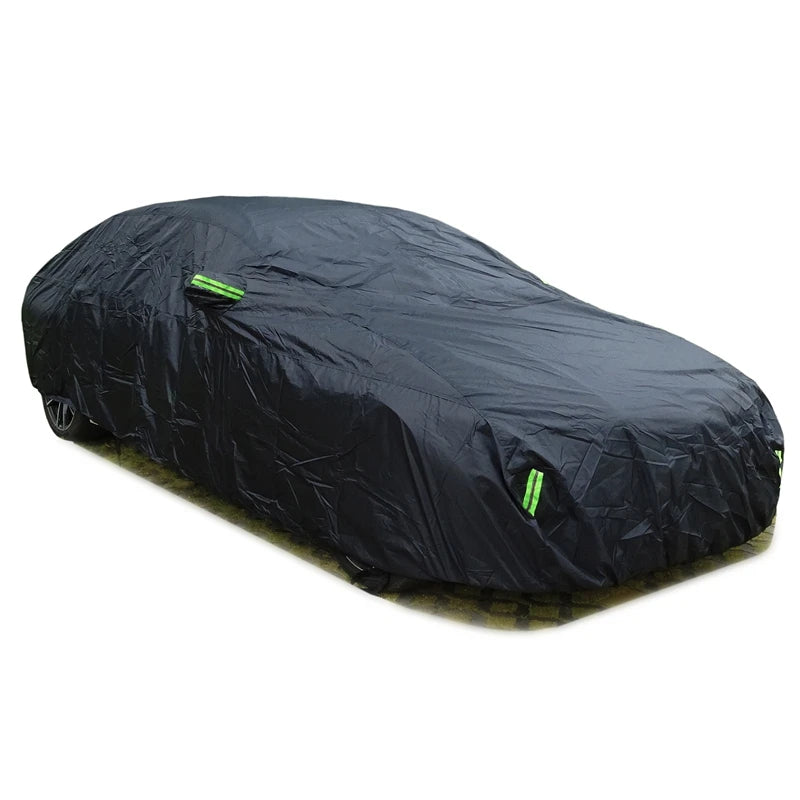 Car Cover Full Exterior Black Auto Cover Sunshade Dustproof Protection