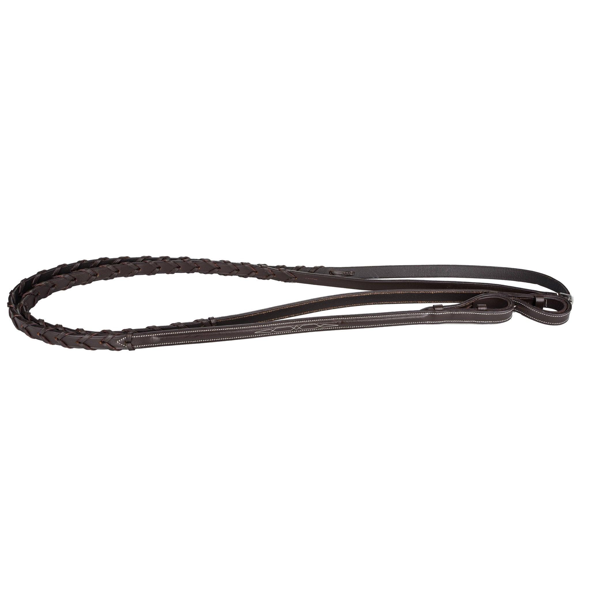 DaVinci Fancy Raised Laced Reins in Supple English Leather