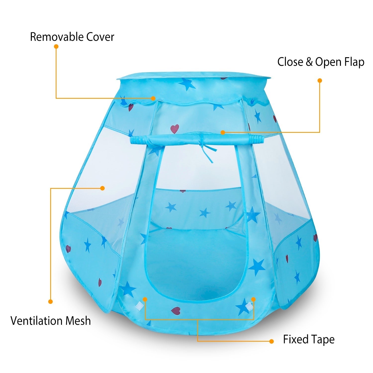 Children Pop-Up Play Tent Indoor Outdoor Castle Play Tent Children'S